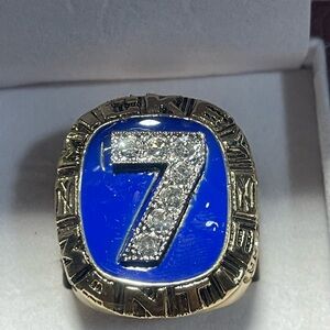 Mickey Mantle Hall of Fame #7 Ring paperweight, 1956 Triple Crown Gift Box